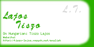 lajos tiszo business card